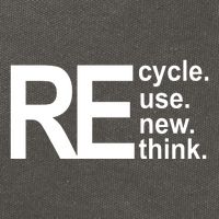 Recycle Recycle Reuse Renew Rethink Cotton Canvas Backpack