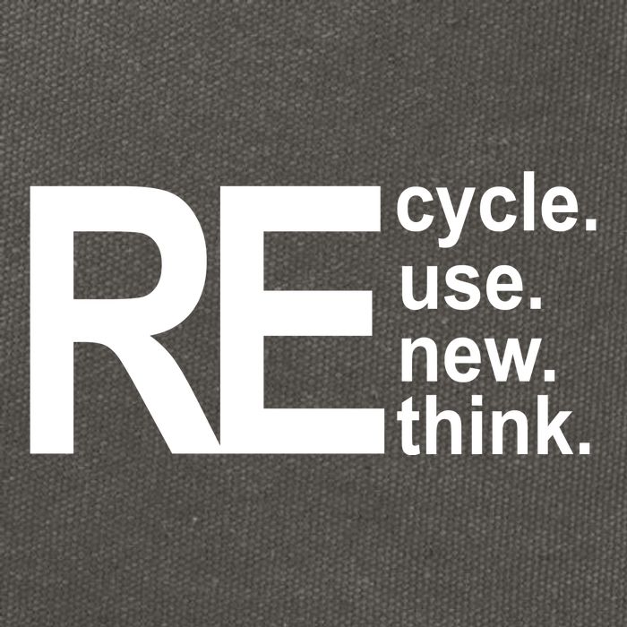 Recycle Recycle Reuse Renew Rethink Cotton Canvas Backpack
