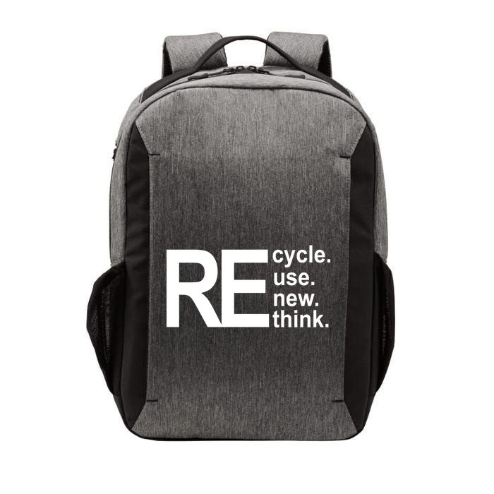 Recycle Recycle Reuse Renew Rethink Vector Backpack