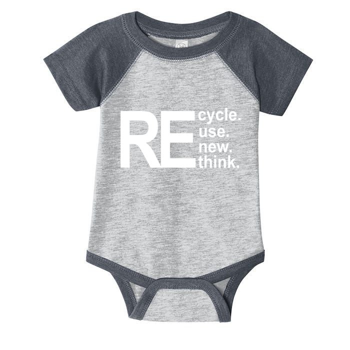 Recycle Recycle Reuse Renew Rethink Infant Baby Jersey Bodysuit