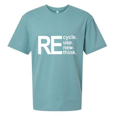 Recycle Recycle Reuse Renew Rethink Sueded Cloud Jersey T-Shirt