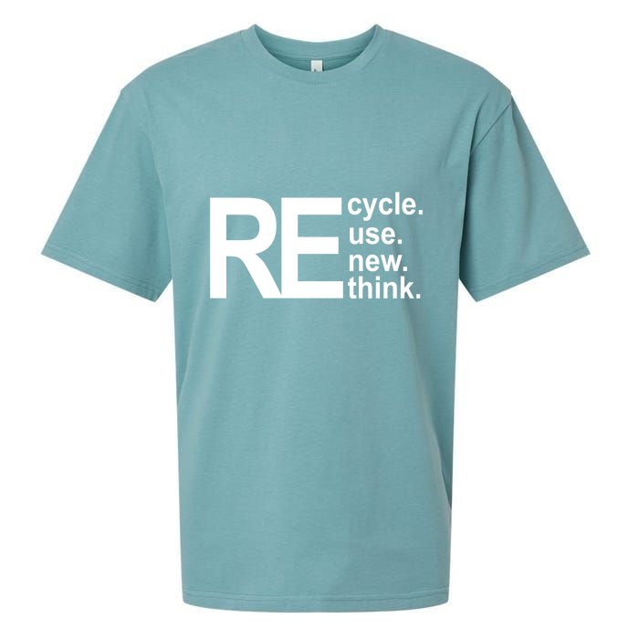 Recycle Recycle Reuse Renew Rethink Sueded Cloud Jersey T-Shirt