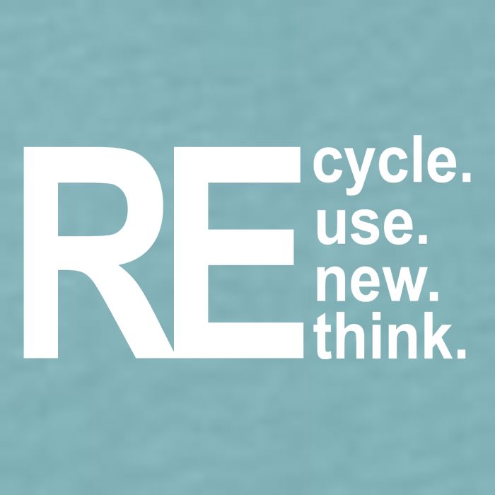 Recycle Recycle Reuse Renew Rethink Sueded Cloud Jersey T-Shirt