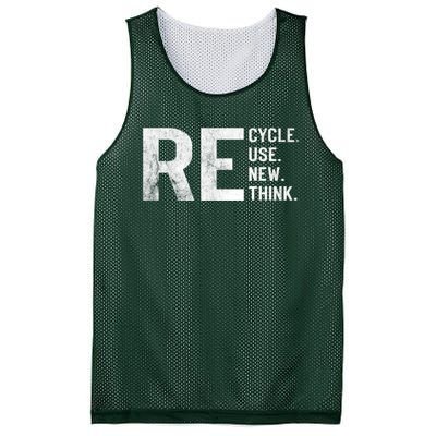 Recycle Reuse Renew Rethink Earth Day 22 April Crisis Environmental Activism Mesh Reversible Basketball Jersey Tank