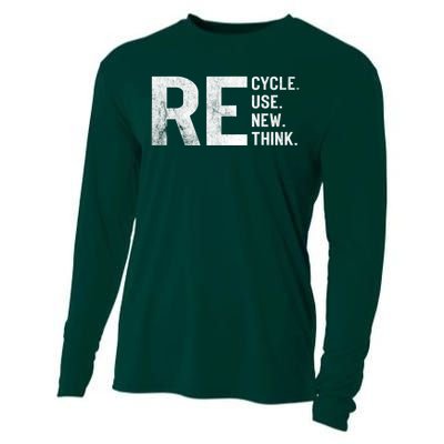 Recycle Reuse Renew Rethink Earth Day 22 April Crisis Environmental Activism Cooling Performance Long Sleeve Crew