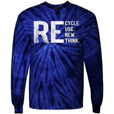 Recycle Reuse Renew Rethink Earth Day 22 April Crisis Environmental Activism Tie-Dye Long Sleeve Shirt