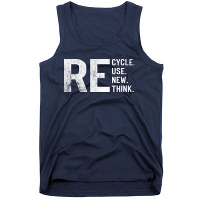 Recycle Reuse Renew Rethink Earth Day 22 April Crisis Environmental Activism Tank Top