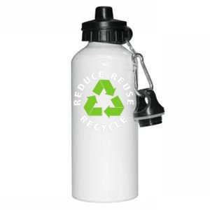 Reduce Reuse Recycle Happy Earth Day Save Earth Funny Gift Aluminum Water Bottle