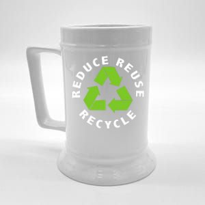 Reduce Reuse Recycle Happy Earth Day Save Earth Funny Gift Beer Stein