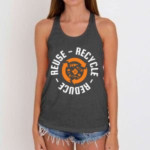 Recycle Reduce Reuse Women's Knotted Racerback Tank