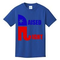 Raised Right Republican Elephant Pro Trump 2020 Patriotic Gift Kids T-Shirt