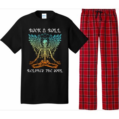 Rock & Roll Relaxes The Soul Meditating Skeleton Pajama Set