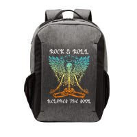 Rock & Roll Relaxes The Soul Meditating Skeleton Vector Backpack