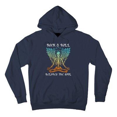 Rock & Roll Relaxes The Soul Meditating Skeleton Hoodie