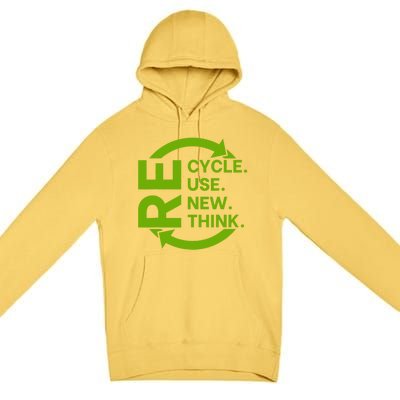 Recycle Reuse Renew Rethink Crisis Environmental Activism Premium Pullover Hoodie