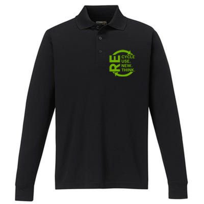 Recycle Reuse Renew Rethink Crisis Environmental Activism Performance Long Sleeve Polo