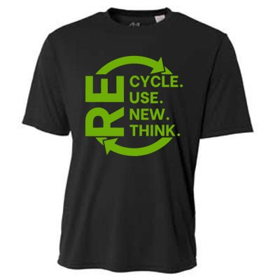 Recycle Reuse Renew Rethink Crisis Environmental Activism Cooling Performance Crew T-Shirt