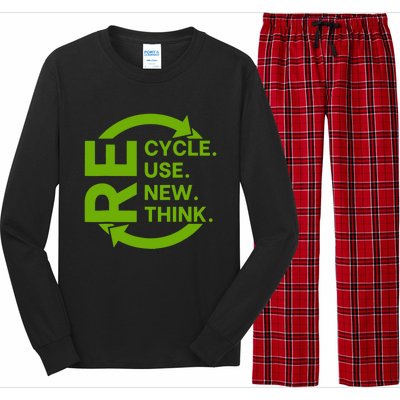 Recycle Reuse Renew Rethink Crisis Environmental Activism Long Sleeve Pajama Set