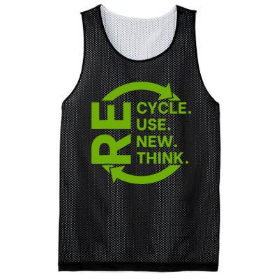 Recycle Reuse Renew Rethink Crisis Environmental Activism Mesh Reversible Basketball Jersey Tank