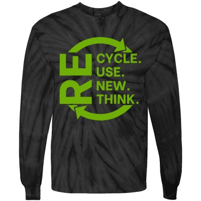 Recycle Reuse Renew Rethink Crisis Environmental Activism Tie-Dye Long Sleeve Shirt