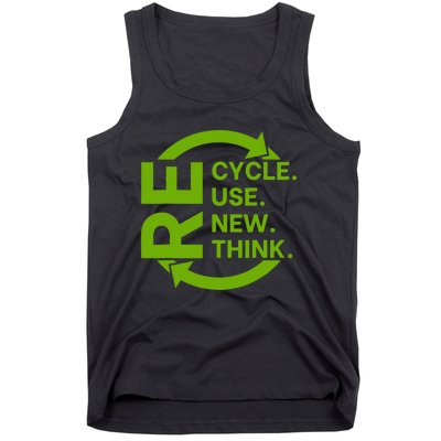 Recycle Reuse Renew Rethink Crisis Environmental Activism Tank Top