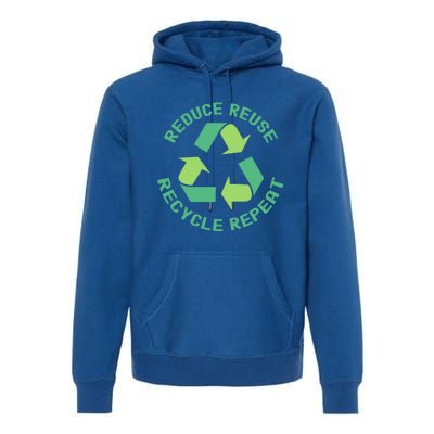 Reduce Reuse Recycle Repeat Recycling Earth Day Environt Cute Gift Premium Hoodie