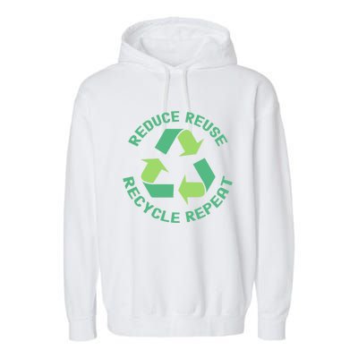 Reduce Reuse Recycle Repeat Recycling Earth Day Environt Cute Gift Garment-Dyed Fleece Hoodie