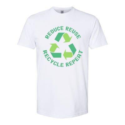 Reduce Reuse Recycle Repeat Recycling Earth Day Environt Cute Gift Softstyle CVC T-Shirt