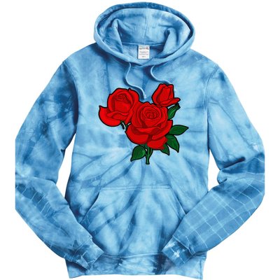 Red Roses Tie Dye Hoodie