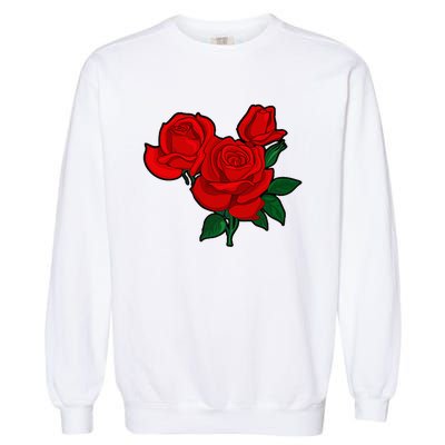 Red Roses Garment-Dyed Sweatshirt