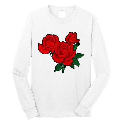 Red Roses Long Sleeve Shirt