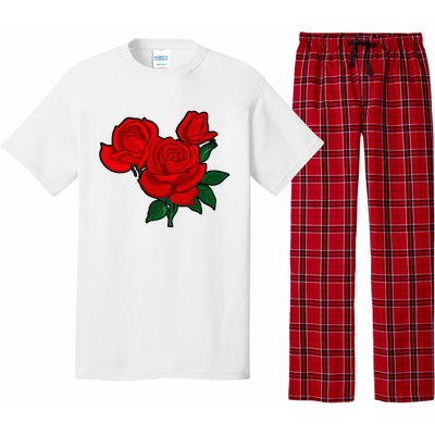 Red Roses Pajama Set