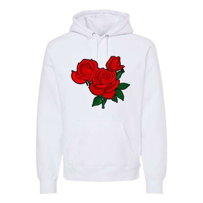 Red Roses Premium Hoodie