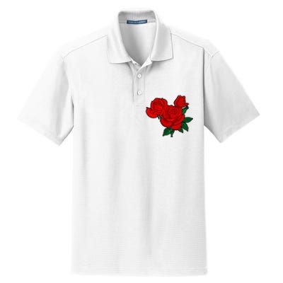 Red Roses Dry Zone Grid Polo