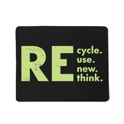 Recycle Reuse Renew Rethink Crisis Mousepad