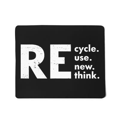 Retro Recycle Reuse Renew Rethink Crisis Mousepad