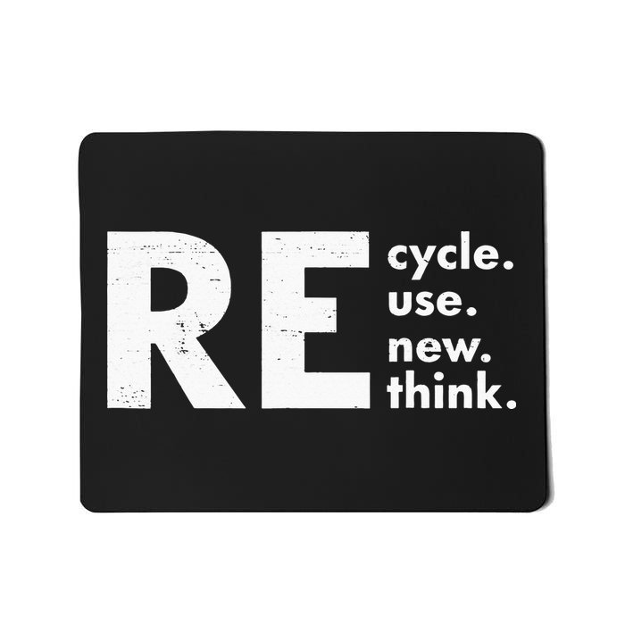 Retro Recycle Reuse Renew Rethink Crisis Mousepad