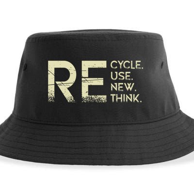 Recycle Reuse Renew Rethink Meaningful Gift Sustainable Bucket Hat
