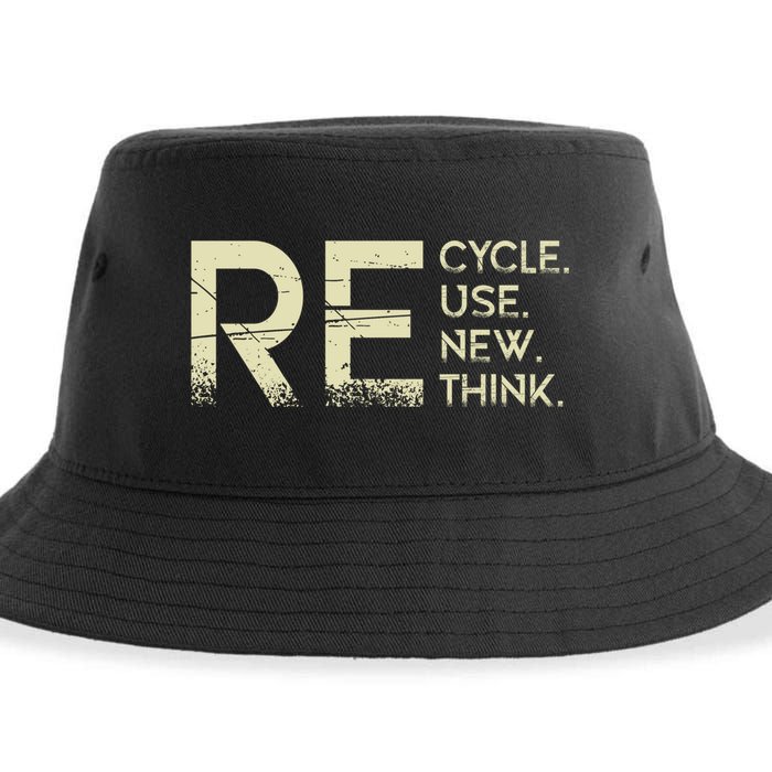 Recycle Reuse Renew Rethink Meaningful Gift Sustainable Bucket Hat
