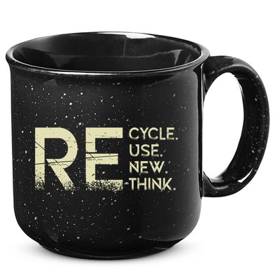 Recycle Reuse Renew Rethink Meaningful Gift 15oz Campfire Ceramic Mug