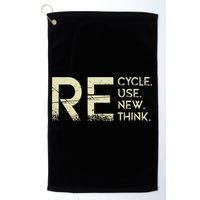 Recycle Reuse Renew Rethink Meaningful Gift Golf Towel
