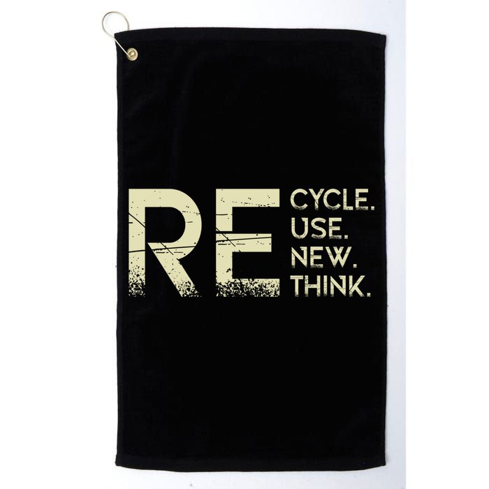 Recycle Reuse Renew Rethink Meaningful Gift Golf Towel