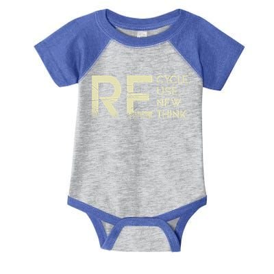 Recycle Reuse Renew Rethink Meaningful Gift Infant Baby Jersey Bodysuit