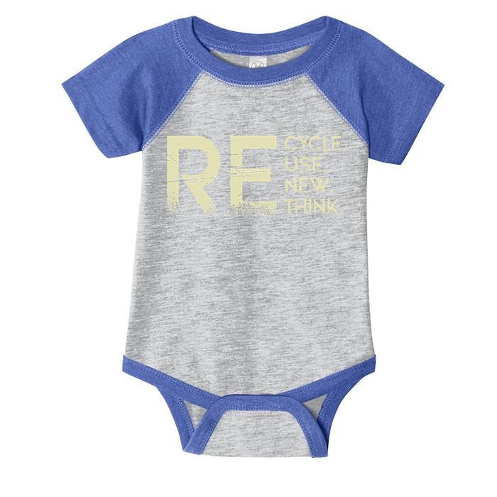 Recycle Reuse Renew Rethink Meaningful Gift Infant Baby Jersey Bodysuit