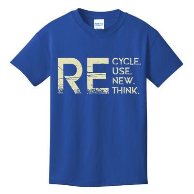 Recycle Reuse Renew Rethink Meaningful Gift Kids T-Shirt