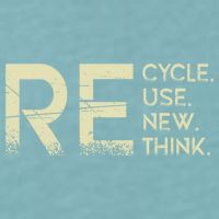 Recycle Reuse Renew Rethink Meaningful Gift Sueded Cloud Jersey T-Shirt