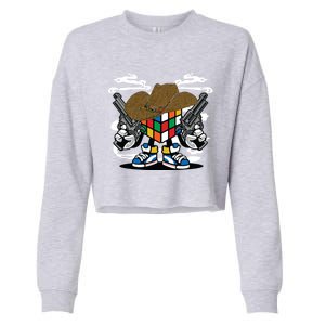 Rubik Rubix Rubics Magic Cube Puzzle Solvers Players Graphic Cute Gift Cropped Pullover Crew