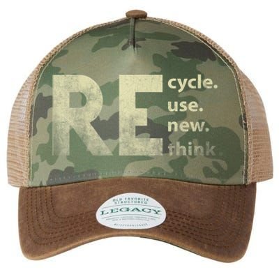 Recycle Reuse Renew Rethink Earth Day Legacy Tie Dye Trucker Hat