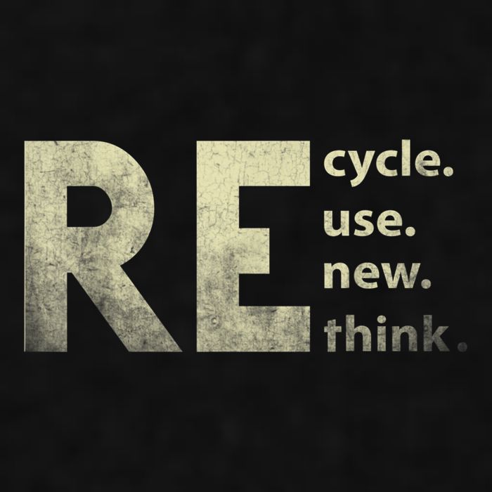 Recycle Reuse Renew Rethink Earth Day Ladies PosiCharge Tri-Blend Wicking Tank