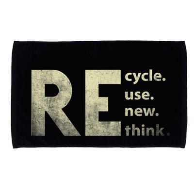 Recycle Reuse Renew Rethink Earth Day Microfiber Hand Towel